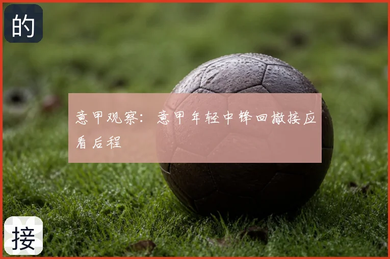 意甲观察:意甲年轻中锋回撤接应看后程